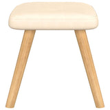 NNEVL Relaxing Chair with a Stool Cream Fabric
