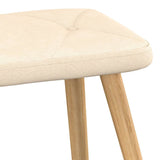 NNEVL Relaxing Chair with a Stool Cream Fabric