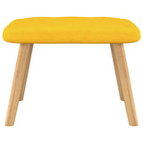 NNEVL Relaxing Chair with a Stool Mustard Yellow Fabric