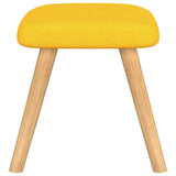 NNEVL Relaxing Chair with a Stool Mustard Yellow Fabric