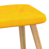 NNEVL Relaxing Chair with a Stool Mustard Yellow Fabric