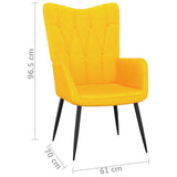 NNEVL Relaxing Chair Mustard Yellow Fabric