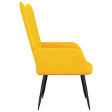 NNEVL Relaxing Chair with a Stool Mustard Yellow Fabric
