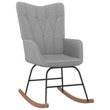 NNEVL Rocking Chair Light Grey Fabric