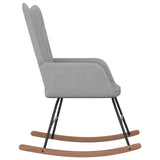 NNEVL Rocking Chair Light Grey Fabric