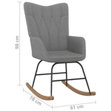 NNEVL Rocking Chair Dark Grey Fabric