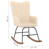 NNEVL Rocking Chair Cream Fabric