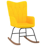 NNEVL Rocking Chair Mustard Yellow Fabric