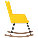 NNEVL Rocking Chair Mustard Yellow Fabric