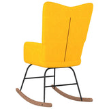 NNEVL Rocking Chair Mustard Yellow Fabric