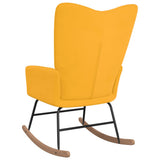 NNEVL Rocking Chair Mustard Yellow Velvet