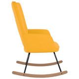 NNEVL Rocking Chair Mustard Yellow Velvet