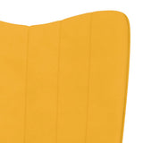 NNEVL Rocking Chair Mustard Yellow Velvet