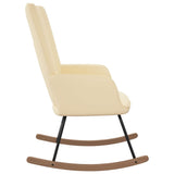 NNEVL Rocking Chair Cream White Velvet