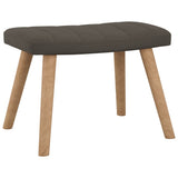 NNEVL Rocking Chair with a Stool Dark Grey Velvet