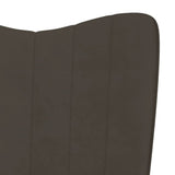 NNEVL Rocking Chair with a Stool Dark Grey Velvet