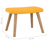 NNEVL Rocking Chair with a Stool Mustard Yellow Velvet