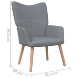 NNEVL Relaxing Chair Light Grey Fabric