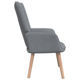 NNEVL Relaxing Chair with a Stool Light Grey Fabric