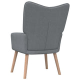 NNEVL Relaxing Chair with a Stool Light Grey Fabric