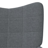 NNEVL Relaxing Chair with a Stool Dark Grey Fabric
