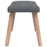 NNEVL Relaxing Chair with a Stool Dark Grey Fabric