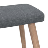 NNEVL Relaxing Chair with a Stool Dark Grey Fabric