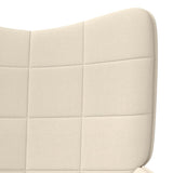 NNEVL Relaxing Chair with a Stool Cream Fabric