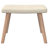 NNEVL Relaxing Chair with a Stool Cream Fabric