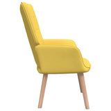 NNEVL Relaxing Chair with a Stool Mustard Yellow Fabric