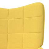 NNEVL Relaxing Chair with a Stool Mustard Yellow Fabric