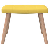 NNEVL Relaxing Chair with a Stool Mustard Yellow Fabric