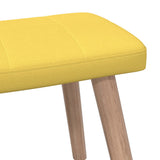 NNEVL Relaxing Chair with a Stool Mustard Yellow Fabric