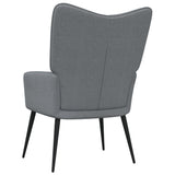 NNEVL Relaxing Chair with a Stool Light Grey Fabric