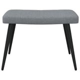 NNEVL Relaxing Chair with a Stool Light Grey Fabric
