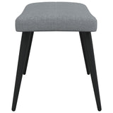 NNEVL Relaxing Chair with a Stool Light Grey Fabric