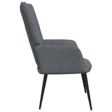 NNEVL Relaxing Chair with a Stool Dark Grey Fabric