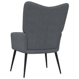 NNEVL Relaxing Chair with a Stool Dark Grey Fabric