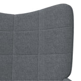 NNEVL Relaxing Chair with a Stool Dark Grey Fabric
