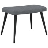 NNEVL Relaxing Chair with a Stool Dark Grey Fabric