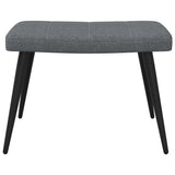 NNEVL Relaxing Chair with a Stool Dark Grey Fabric