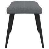 NNEVL Relaxing Chair with a Stool Dark Grey Fabric