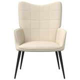NNEVL Relaxing Chair with a Stool Cream Fabric