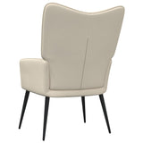 NNEVL Relaxing Chair with a Stool Cream Fabric