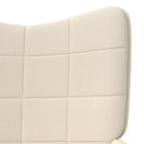 NNEVL Relaxing Chair with a Stool Cream Fabric