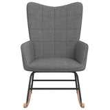 NNEVL Rocking Chair Dark Grey Fabric