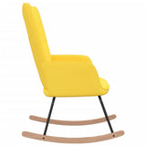 NNEVL Rocking Chair Mustard Yellow Fabric
