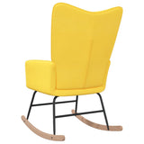 NNEVL Rocking Chair Mustard Yellow Fabric