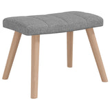 NNEVL Rocking Chair with a Stool Light Grey Fabric
