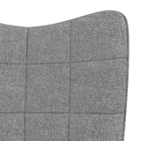 NNEVL Rocking Chair with a Stool Light Grey Fabric